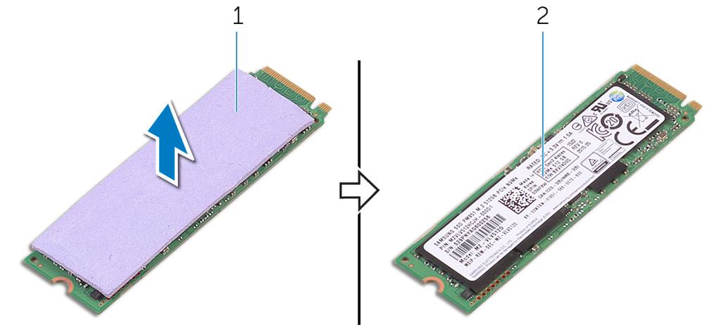 3 Irrota lämmönjohtotyyny SSD-asemasta. Kuva 12.