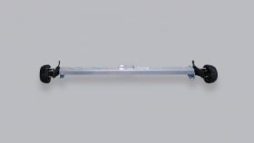 AKSELIT 37 / 50 A-mitta B-mitta 726 2x Kumivääntöakseli Pulttijako 5x112mm, jaruulinen 2270mm 1800mm 8617 2x Kumivääntöakseli 2700kg Pulttijako 5x112mm, jarrullinen 2150mm 1700mm 7797 2x