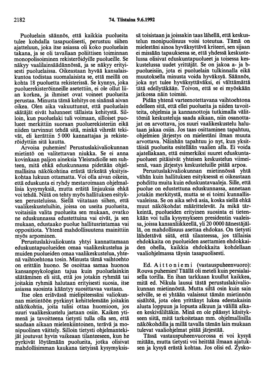 2182 74. Töstaina 9.6.