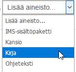 8 KIRJA Kirjan avulla voit luoda monisivuisia materiaaleja kirjan tyyppiseen formaattiin eli jäsentää asian lukuihin ja alalukuihin.