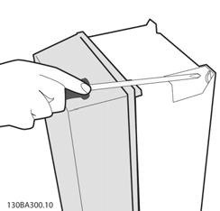 Asennettaessa malleja A5, B1, B2, C1 ja C2 eikiinteälle takaseinälle taajuusmuuttajassa on oltava