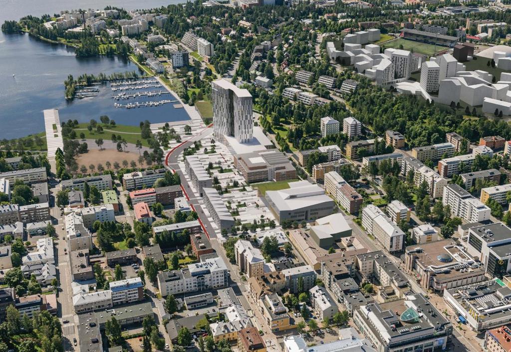 HOTELLI- JA KONGRESSIKESKUS 35 Kortteli 5-6, 5-11, 5-26 ja 5-27 / AL, ALY, YS ja KLY-alueet Korttelin 5-6 tontit on merkitty asuin-, liike- ja toimistorakennusten sekä yleisten rakennusten