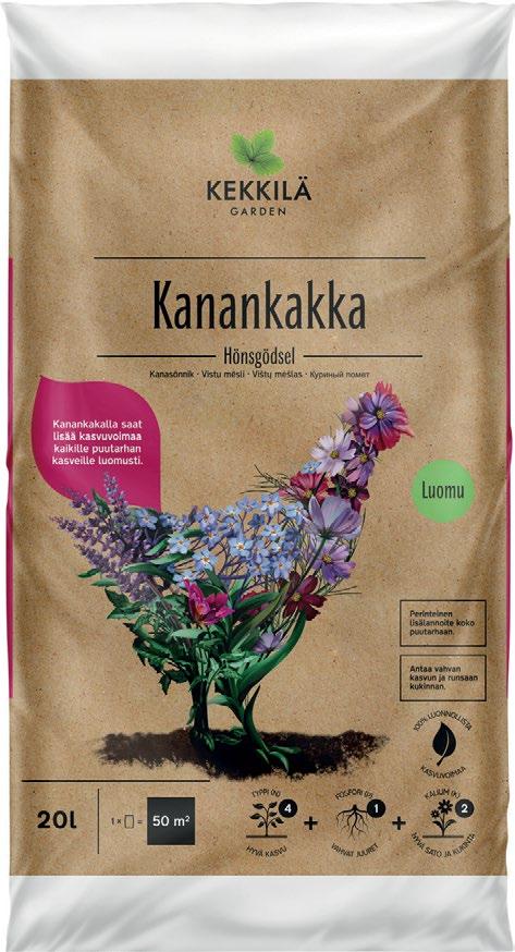 typpeä ja kaliumia sisältävä nurmikon