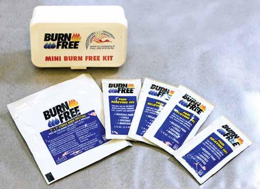 10 BurnFree Minikit Pieni, helposti mukana kuljetettava taskupakkaus huoltomiehille,