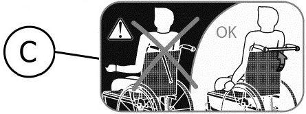 Invacare Action 3 NG Selkänojan kannattimen avaaminen 1. Taita kannatin B ylöspäin. 2. Aseta kannatin B samansuuntaisesti työntökahvan kanssa ja työnnä se kierreruuvin A kohdalle. 3. Kiristä kierreruuvi A ja varmista, että molemmat kierreruuvit A on kiristetty molemmilta puolilta kireälle.