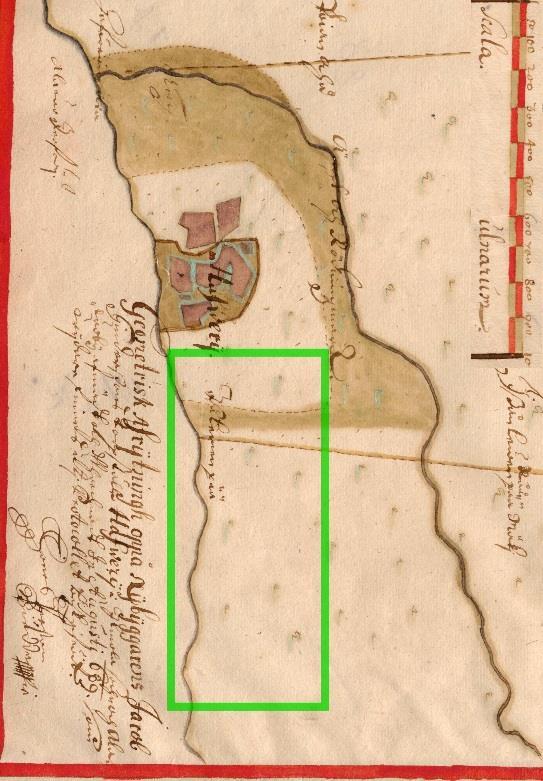 1756 ja 1689 kartasta paikannettuina Haverin