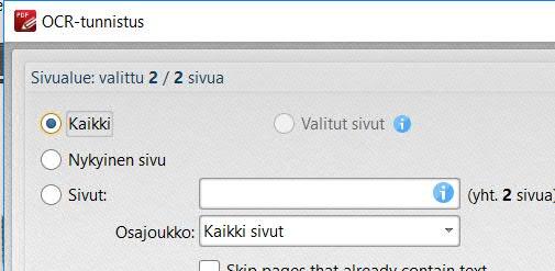 9. OCR TEKSTINTUNNISTUS SKANNATULLE TIEDOSTOLLE Jos sinun pitää kopioida tai muokata tekstiä, joka on skannatussa dokumentissa, se ei onnistu pelkällä Muokkaa-työkalulla.