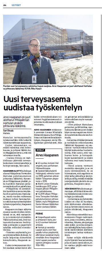 UUSI TERVEYSASEMA UUDISTAA