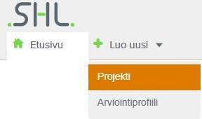 Creating a Project Kirjaudu sisään: - Siirry SHL TalentCentral -verkkosivulle: https://talentcentral.eu.shl.com/admin/login - Rekisteröitymisessä käyttämäsi sähköpostiosoite on käyttäjänimesi.