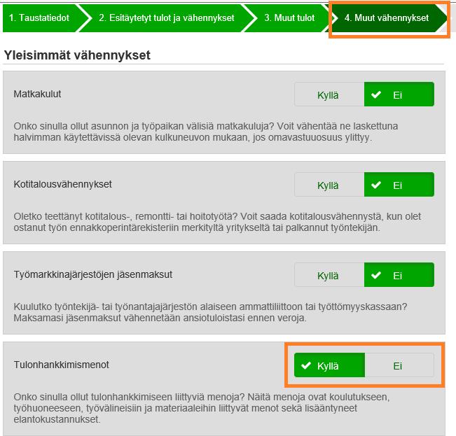 Ilmoittaminen palkkatuloihin