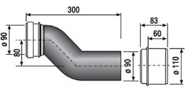 Viemäröintikulma 90 Ø 110 11 100015