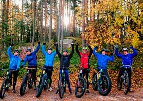 Maastopyöräilyn jälkeen pääsee halutessaan eksoottiseen afterbike-saunaan (telttasauna tai peräkärrysauna). Maastopyöräily on saavuttanut Järvenpään lähistöllä todella suuren suosion!