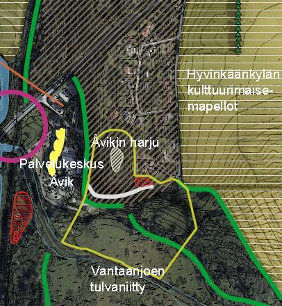Alueen ympäristöön on tehty maisema-analyysi (Hyvinkään kaupunki, Tanner, 2014), jossa on tutkittu alueen maisemarakennetta.