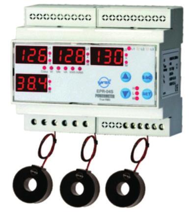 EPR-04S-DIN Snro: 67 740 24 Snro: 67 740 25 Pätöenergiat kuorma ja generaattori (kwh) Loisenergiat kuorma ja