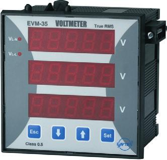 35 EVM-35-96 Snro: 67 740 41 3 Volttimittaria Vin 1 300 VAC (L-N) Vin 2 500