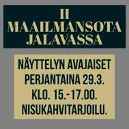 Taivalkosken Sanomat Torstai 28.3.2019 Nro 13 ALEPÄIVÄT LUMITYÖT Koneella ja käsin Lumenpudotus katoilta Jalavassa 29. 31.3. KIINTEISTÖHUOLTO RAKENTAMISPALVELU SIIVOUSPALVELU Tarjous mak sutta Talonpojantie 2, 93400 TAIVALKOSKI, www.