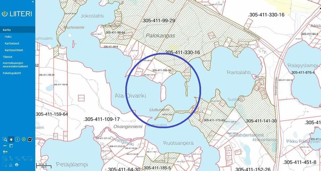 17 Kuva 17 Lähistön ranta-asemakaavat Kuusamon kaupunginvaltuusto on hyväksynyt rakennusjärjestyksen 18.9.2017 50 ja itseoikaisun siihen 11.12.2017 65. Päätös on lainvoimainen.