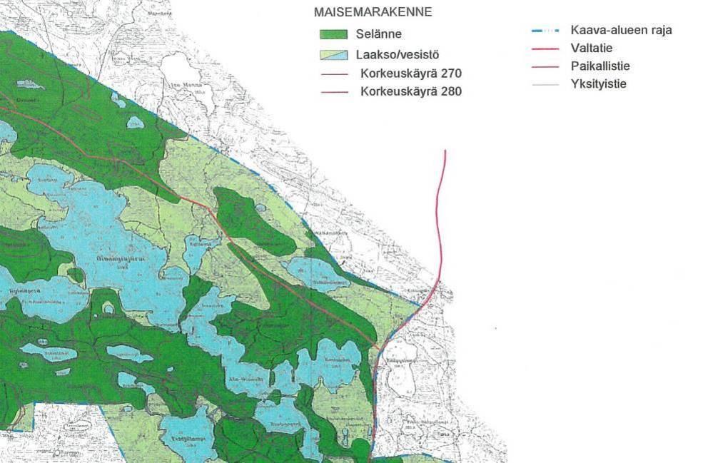 23 Rakentamisen ulkopuolelle jätettäviksi alueiksi on ranta-asemakaavaalueelta esitetty laajennuksen kohteena oleva niemi.