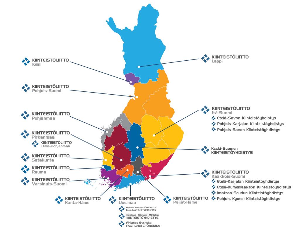KIINTEISTÖLIITTO ITÄ-SUOMI Yhteystiedot Palvelukeskus Kauppakatu 17, 70100 Kuopio p. 010 667 6670 ita-suomi@kiinteistoliitto.fi kiinteistoliitto.fi/ita-suomi Facebook.