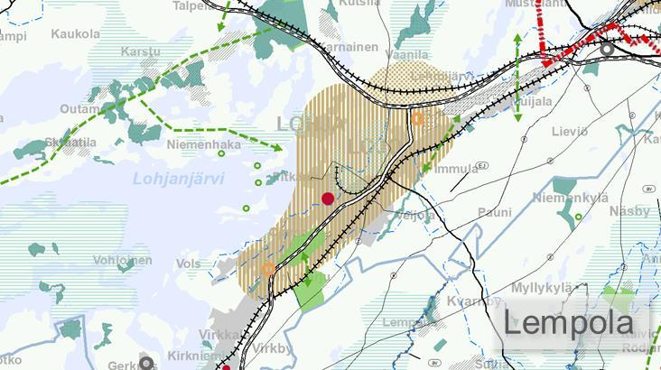 4.1. Lohja Lohjalla taajamatoimintojen kehittämisvyöhykkeen on suunniteltu ulottuvan Lempolan alueelle.