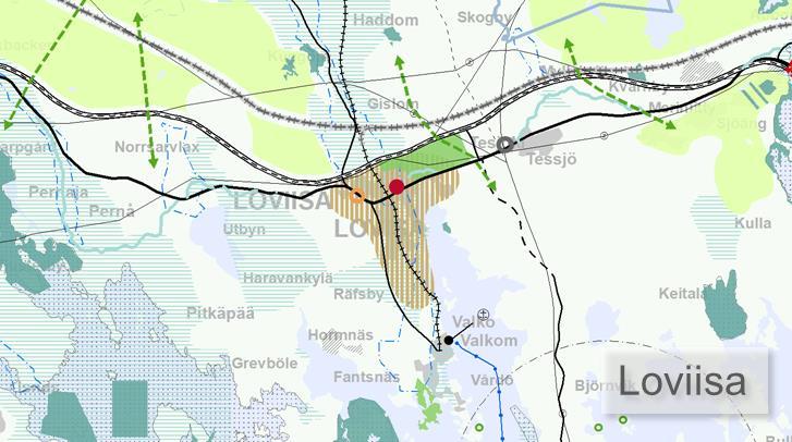 4.4. Loviisa Loviisassa taajamatoimintojen kehittämisvyöhykkeen on suunniteltu ulottuvan maakuntakaavan osoitetulle kaupan alueelle.