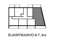 Huoneistopohjat Asunnossa B96 umpikaide Asunnossa B103 lasikaide 3h + k + s 89,5 m 2 Asunto B96, 6. kerros Asunto B103, 7.