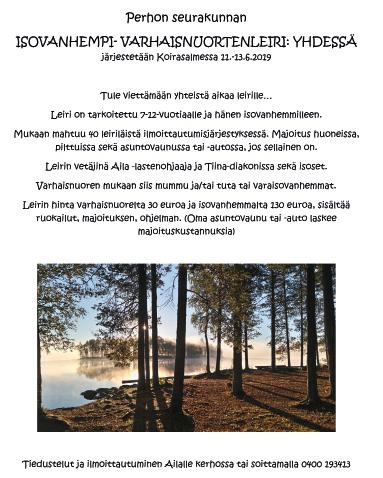 Perhon Naisvoimistelijat järjestää kesäkuun kolmena viimeisenä tiistaina (11., 18. ja 25.6.