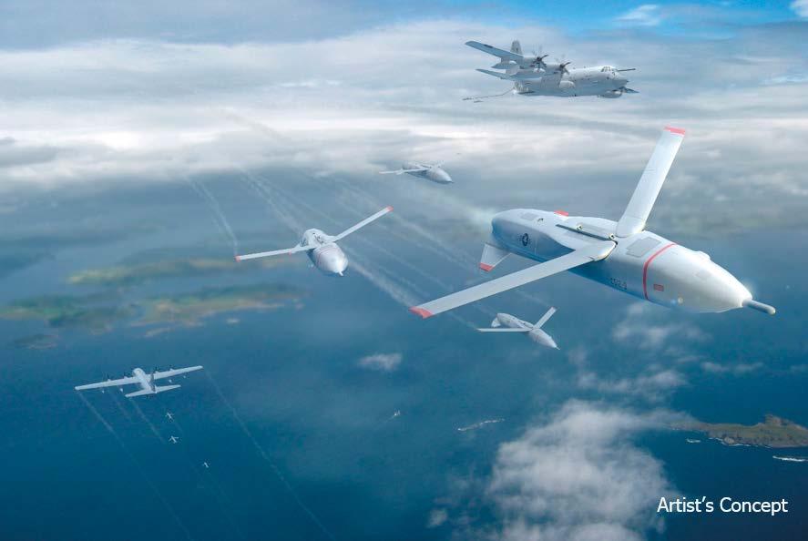 Kuva 4. Darpa tutkii 64 miljoonan dollarin Gremlins-demonstaattoriohjelmassaan (2016 2019) parviteknologioita ja konsepteja. (Kuva: https://www.darpa.