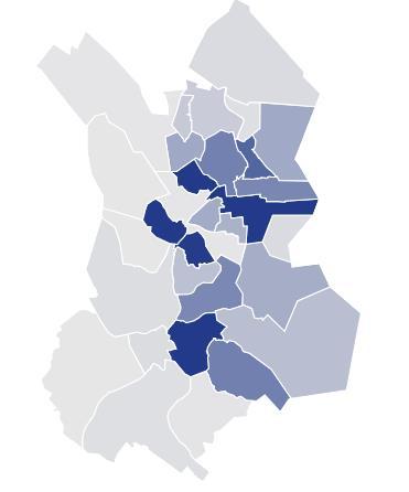 Keskeisellä kaupunkialueella asuvat ulkomaalaiset 2018 Neulamäki 359 Särkiniemi 198 Litmanen 380 Saarijärvi 149 Puijonlaakso 271 Keskusta 268 Ulkomaalaiset Alue 2018