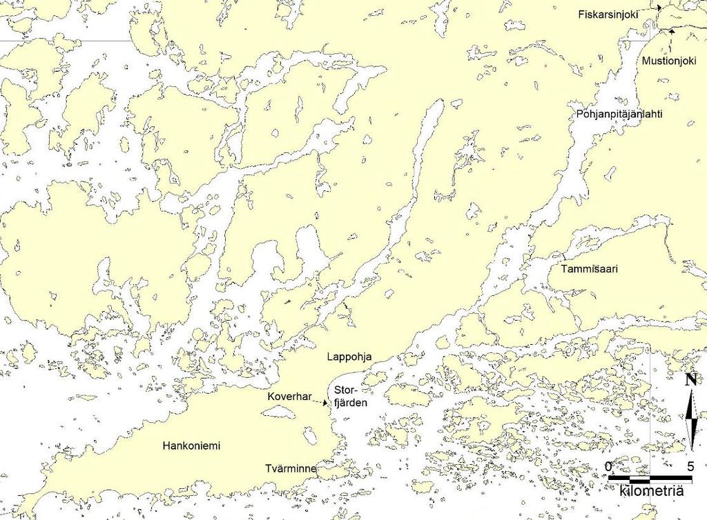 3 Vesistötiedot 3.1 Yleiskuvaus Koverharin satama sijaitsee Storfjärdenin länsilaidalla.