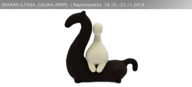 file:///z:/nayttelyt/14_eraana_iltana.htm Eräänä iltana Galina Arppe Suomen käsityön museon Näytönpaikassa 28.10. - 23.11.2014 Eräänä iltana kaikki on mahdollista.