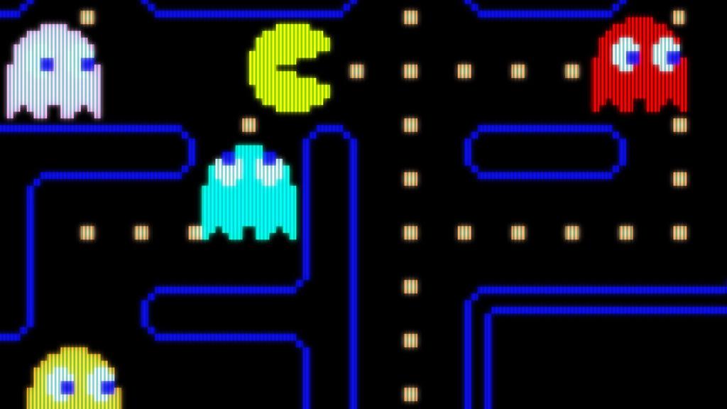 Pac-Man ja viekkaasti seuraavat haamut. Lähde: Bandai-Namco / Microsoft, https://www.