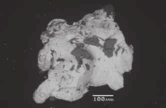 Vaahdotusrikasteesta kultakoiralla erotetuista raskasmineraaleista havaittiin useita noin 500 mikronin (0,5 mm) suuruisia kultahippuja, jotka ovat pyöristyneitä muodoltaan, johtuen ilmeisesti