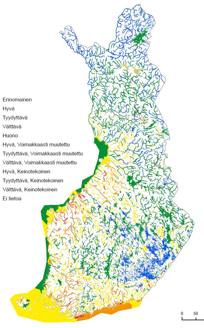 Liiallisesta ravinnekuormituksesta johtuva rehevöityminen on merkittävin Suomen vesistöjen tilaa heikentävä ilmiö.