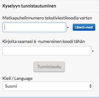 Kyselyyn vastaaminen 1/2 Kyselyyn vastataan joko sähköpostiin tulleen henkilökohtaisen linkin tai muuta kautta saadun yleisen linkin kautta Vastaaminen onnistuu myös mobiililaitteilla Jos vastauksen