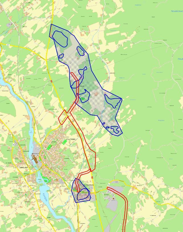 Kaava-alue sijoittuu Salpausselän eteläpuoliselle alueelle. Valtatie 15 kulkee suhteellisen alavalla savimaalla. Maisemaa hallitsevat metsäselänteet ja peltokaistaleet.