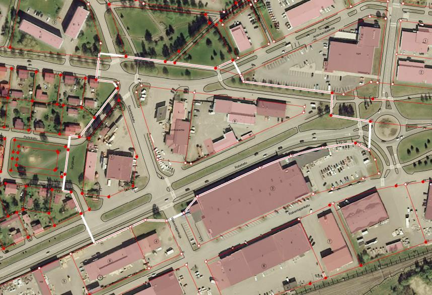 Suunnittelualue Kirjasto Lukio Yläaste Ammatillinen oppilaitos Ammattioppilaitos Koivuluodon liikunta-alue