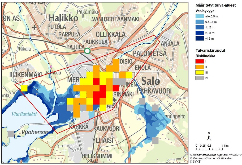 Salo Tulvariskin aiheuttaa lähes