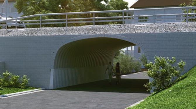 Box culvert silloilla saavutetaan tarvittaessa suurempi jänneväli ilman tarvetta kasvattaa kaaren korkeutta.