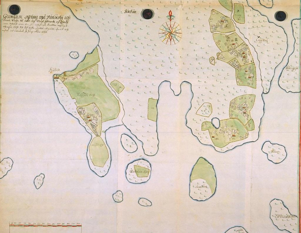 Patokalastuksia Alatornion kirkon kohdalla 1741 kartan (Hackzell) mukaan. Vuoden 1681 kartassa näkyy vanhan asutuksen sijainti Pirkkiössä.