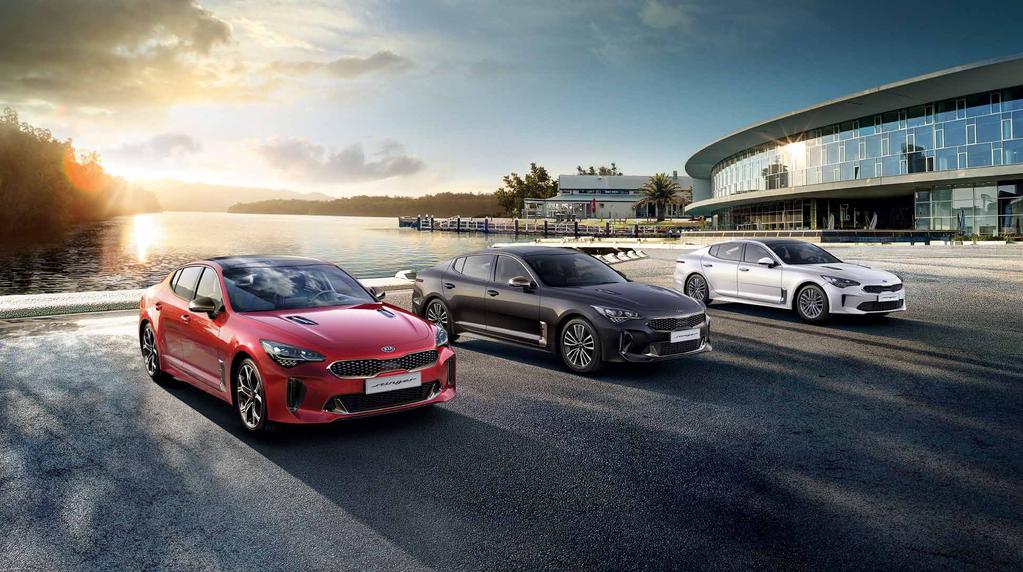 VALITSE STINGER JOKA SOPII JUURI SINUN TYYLIISI Klassisen Gran Turismo -mallin inspiroiman ja uusimmalla teknologialla vahvistetun Kia Stingerin kaikki mallit takaavat upean kokemuksen: klassisen
