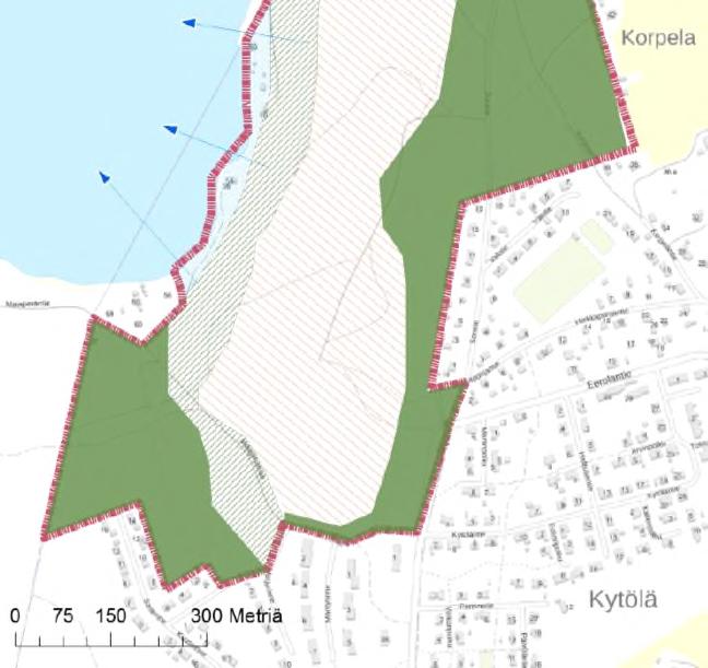 3.2 Luonnonympäristö 3.2.1 Maisemakuva, maastonmuodot, kasvillisuus ja eläimistö Osa suunnittelualueesta on aiemmin toiminut maa-ainesten ottoalueena, jota reunustavat kuivat ja kuivahkot mäntykankaat.