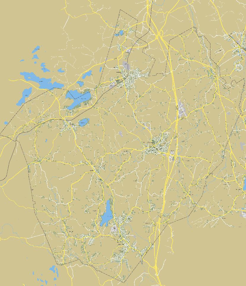 Valkealammi Leppälampi Nummenpää Iso - Kairi Korpi 132 Löytlahti 25 Korventie Kassakumpu Röykkä Lepsämä Vaaksinjärvi Vaaksi Mikkolanmäki ie Kiljava Perttula Valkjärvi Lintumetsä Kuonomäki Sahamäki