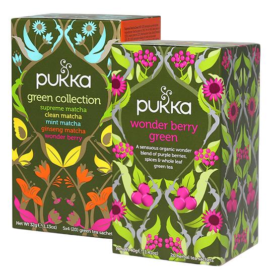 TEET PUKKA TEET PUKKA Pukka -luomuteet ja -haudukkeet tulevat 20 yksittäispussin pakkauksissa. Pirteän monipuolisissa raaka-aineissa maistuu myös hyvä mieli.