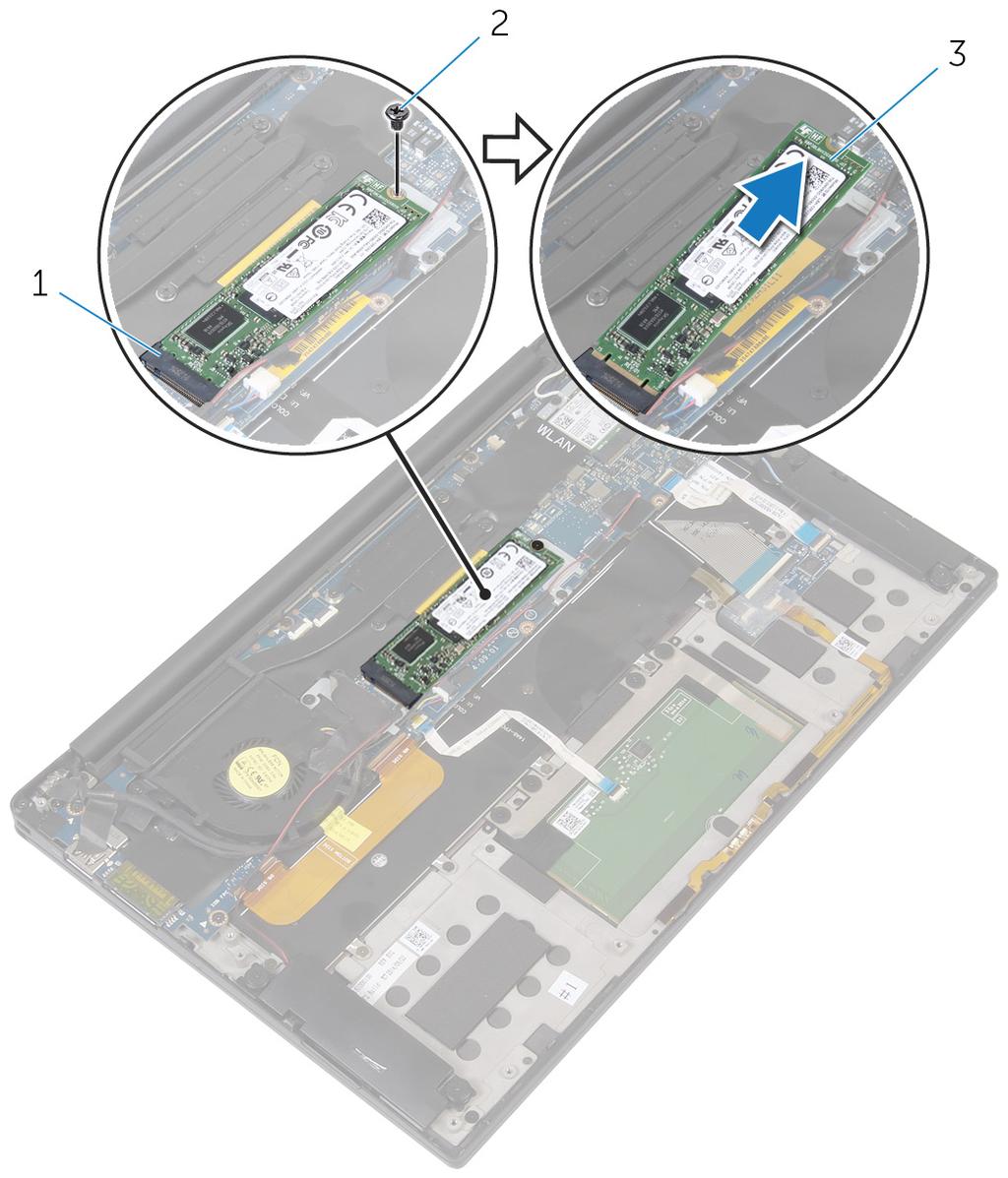 2 Vedä SSD-asema ulos SSD-asemapaikasta. Kuva 5.