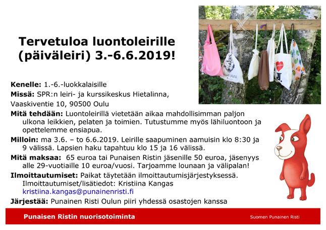 NUORISOTOIMINTA Uusia vapaaehtoisia ja Punaista Ristiä tunnetuksi lukiokurssin kautta?