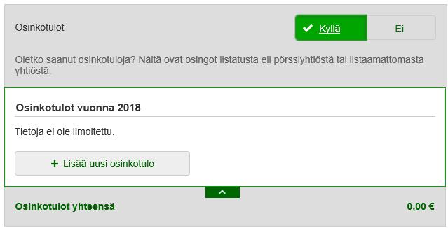 Osinkotulot Osakkeista saatujen osinkotulojen verotus riippuu siitä, onko osinko saatu julkisesti noteeratusta