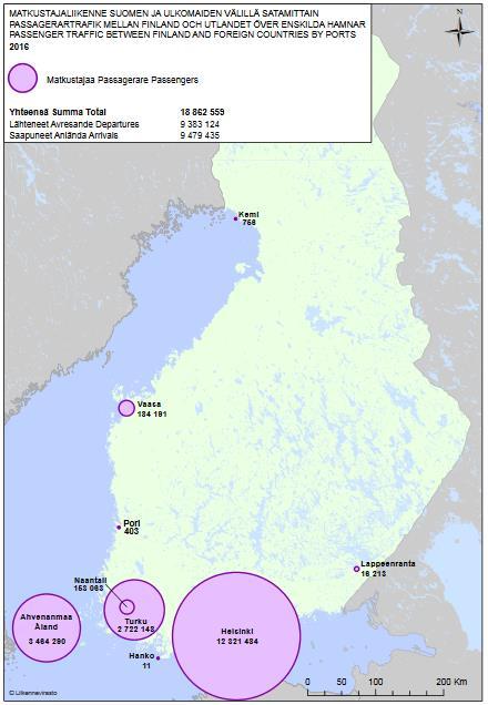 on mantereen toiseksi vilkkain matkustajaliikenteen satama Suomen mantereen ulkomaan meriliikenteen tärkeimmät matkustajasatamat ovat Helsinki ja ; muiden satamien matkustajaliikenne on vähäistä.
