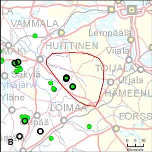 19 28.2.2019 24 kpl Alueen koko 870 km 2 DNA näytteet GPSaineisto Maastoseuranta Kyllä Kerätyt näytteet: 8 kpl