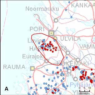 11. Eurajoen reviiri (Satakunta) Yksilömääräarvio: 4 5 12.8. 31.12. 10 kpl 26 kpl, 36 yks. 1.1.2019 16.2.2019 8 kpl 3 kpl, 36 yks.
